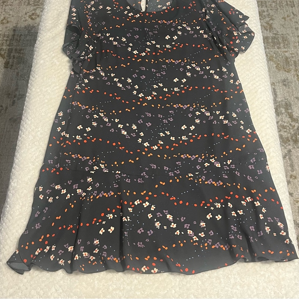 Cabi Womens Dress Floral Flowy Flutter Sleeves Work Office Short Sleeves Small - Picture 9 of 11